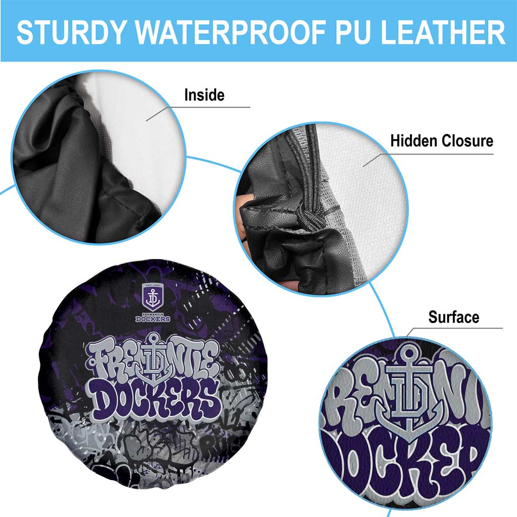 Fremantle Dockers Spare Tire Cover Urban Graffiti Street Art - Bold Abstract Spray Paint