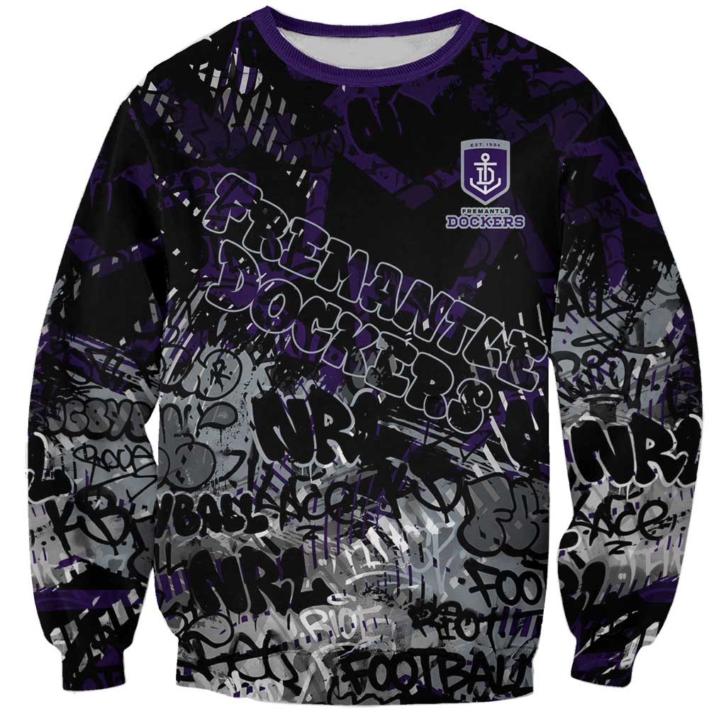 Fremantle Dockers Sweatshirt Urban Graffiti Street Art - Bold Abstract Spray Paint