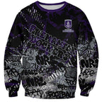 Fremantle Dockers Sweatshirt Urban Graffiti Street Art - Bold Abstract Spray Paint