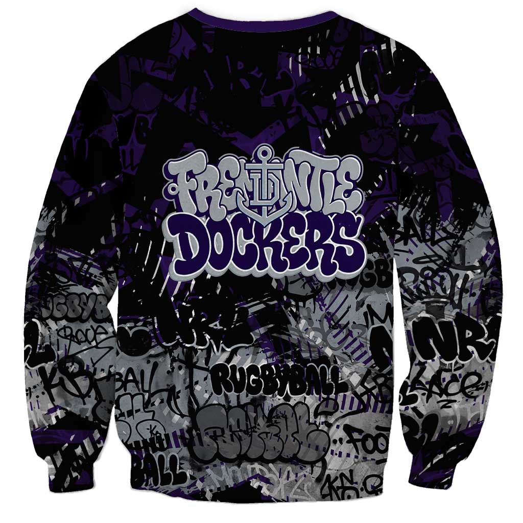 Fremantle Dockers Sweatshirt Urban Graffiti Street Art - Bold Abstract Spray Paint