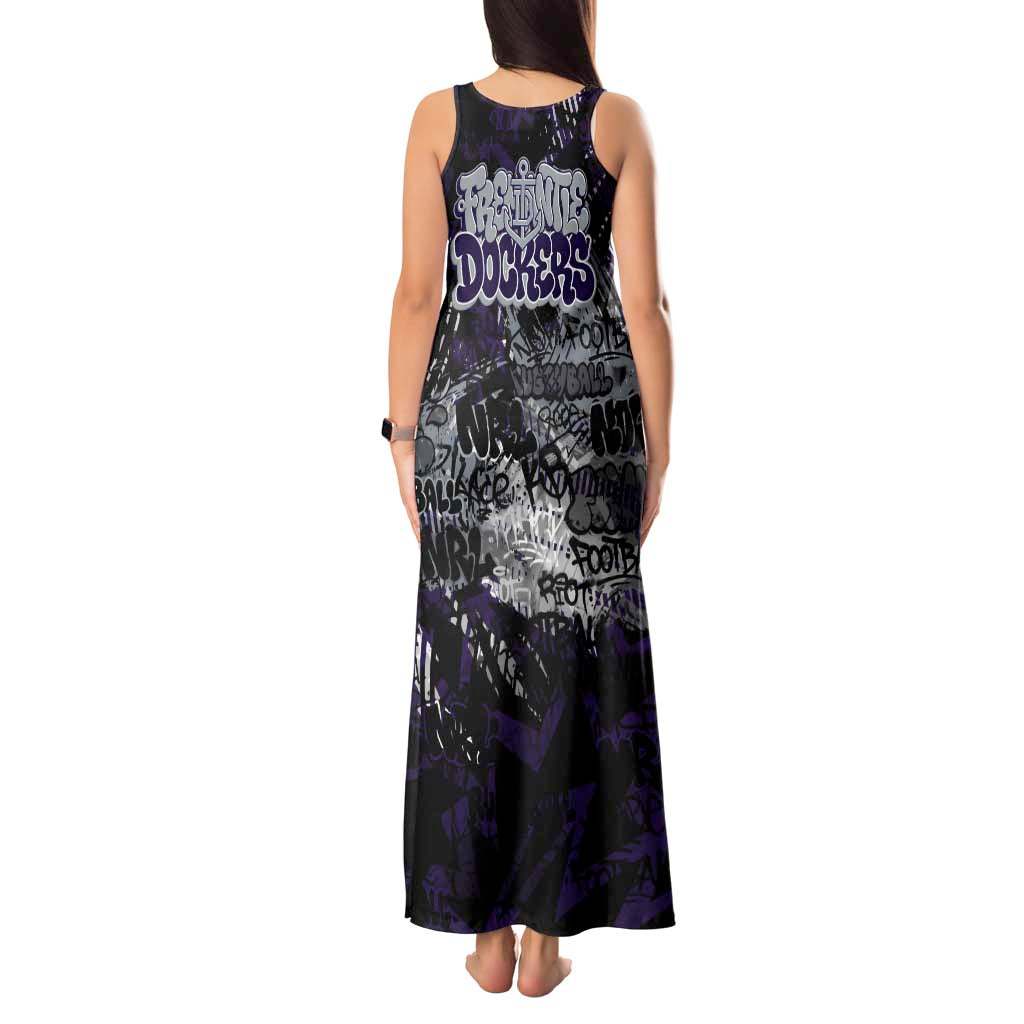 Fremantle Dockers Tank Maxi Dress Urban Graffiti Street Art - Bold Abstract Spray Paint