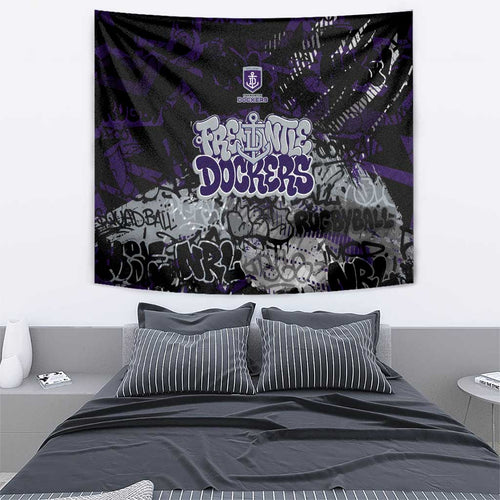 Fremantle Dockers Tapestry Urban Graffiti Street Art - Bold Abstract Spray Paint