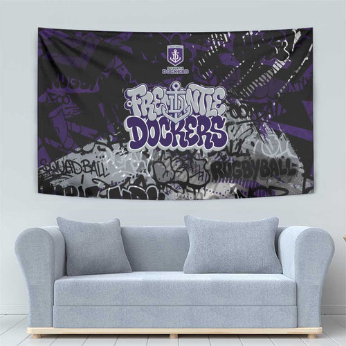 Fremantle Dockers Tapestry Urban Graffiti Street Art - Bold Abstract Spray Paint