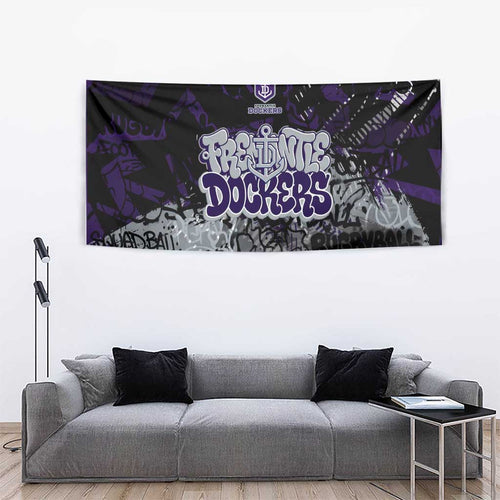 Fremantle Dockers Tapestry Urban Graffiti Street Art - Bold Abstract Spray Paint