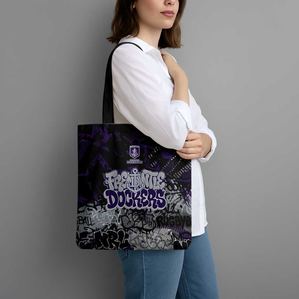 Fremantle Dockers Tote Bag Urban Graffiti Street Art - Bold Abstract Spray Paint