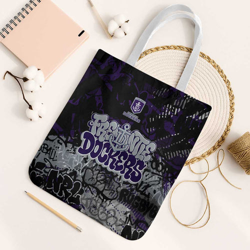 Fremantle Dockers Tote Bag Urban Graffiti Street Art - Bold Abstract Spray Paint
