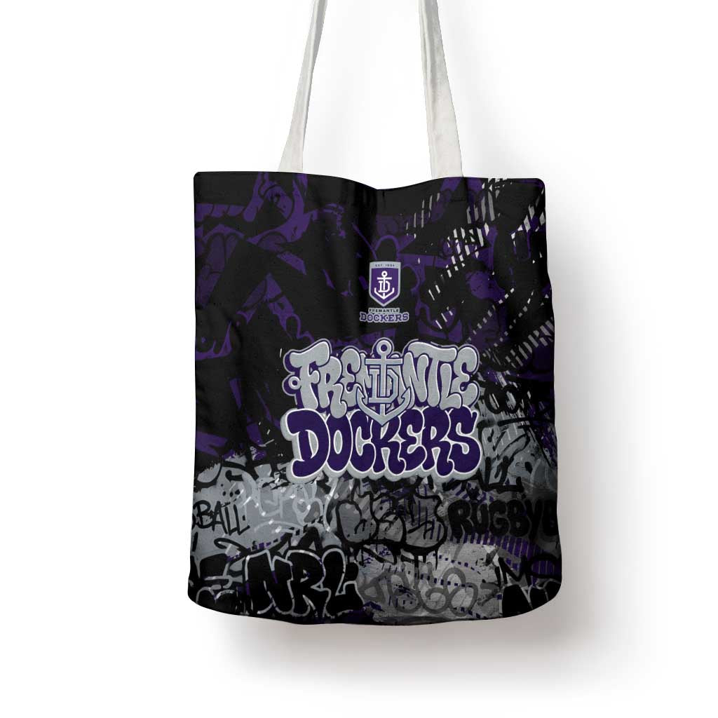 Fremantle Dockers Tote Bag Urban Graffiti Street Art - Bold Abstract Spray Paint