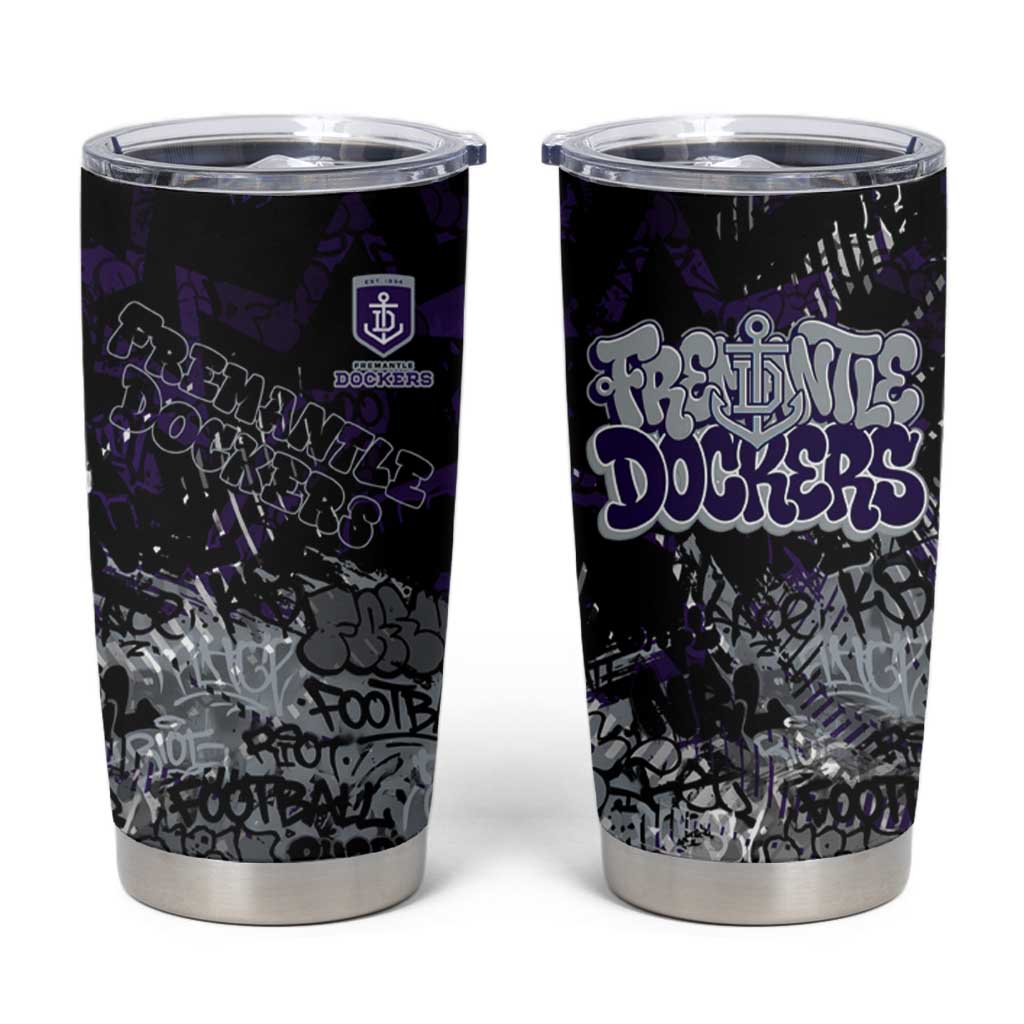 Fremantle Dockers Tumbler Cup Urban Graffiti Street Art - Bold Abstract Spray Paint