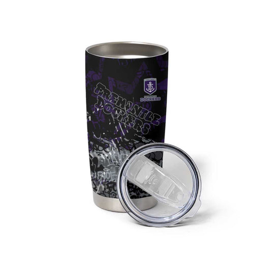 Fremantle Dockers Tumbler Cup Urban Graffiti Street Art - Bold Abstract Spray Paint