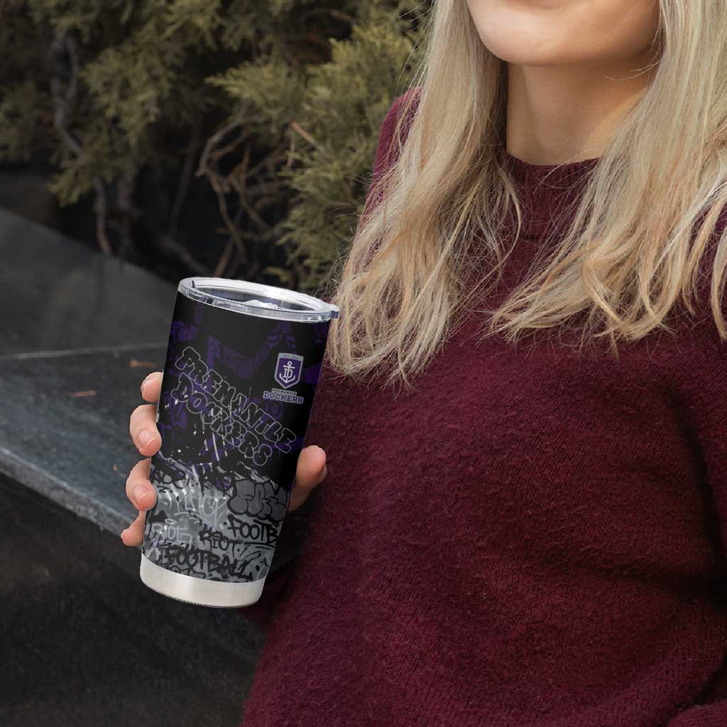 Fremantle Dockers Tumbler Cup Urban Graffiti Street Art - Bold Abstract Spray Paint