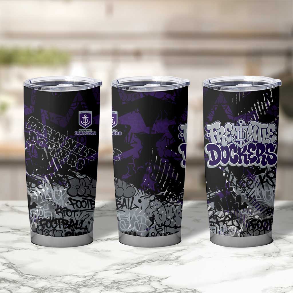 Fremantle Dockers Tumbler Cup Urban Graffiti Street Art - Bold Abstract Spray Paint