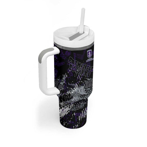 Fremantle Dockers Tumbler With Handle Urban Graffiti Street Art - Bold Abstract Spray Paint
