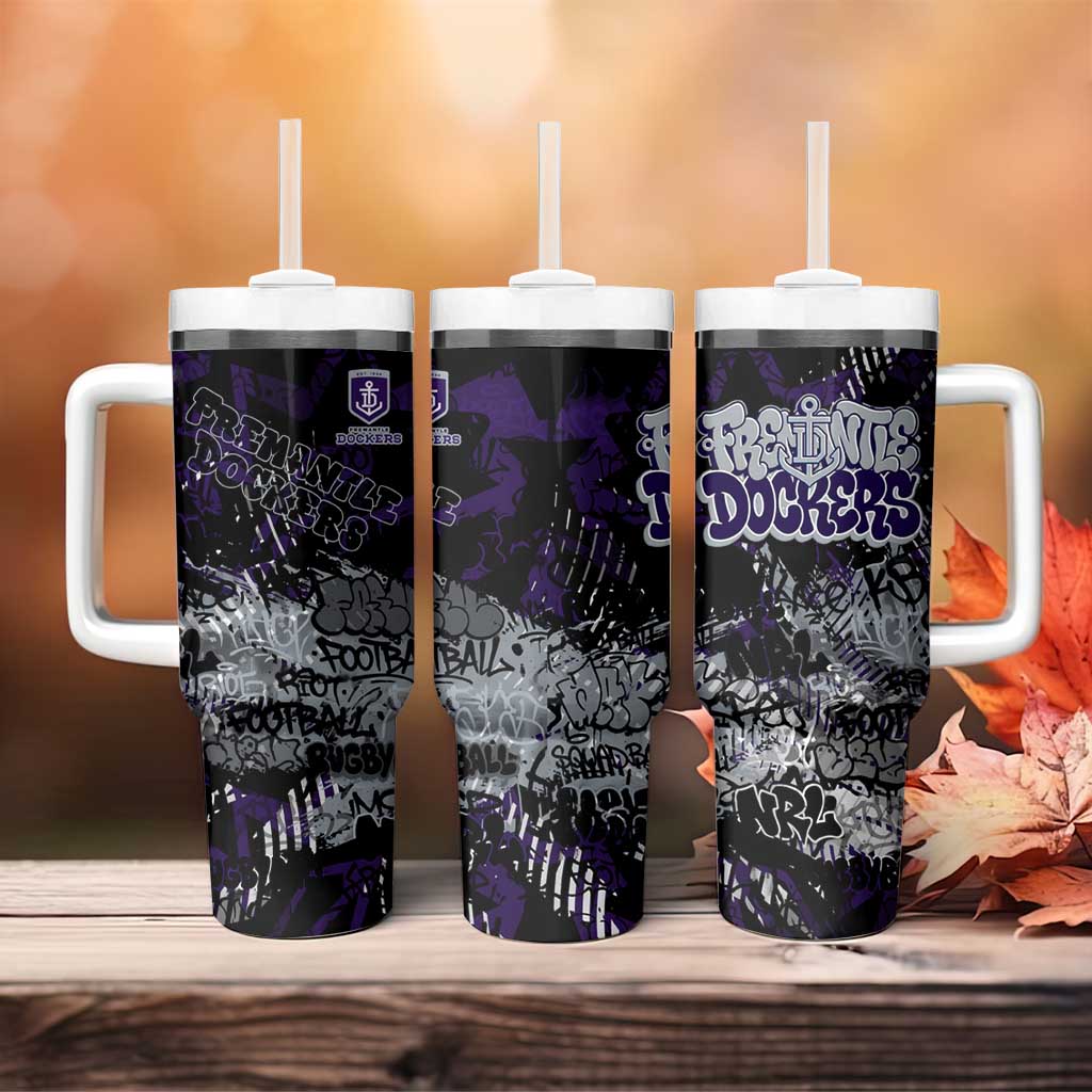 Fremantle Dockers Tumbler With Handle Urban Graffiti Street Art - Bold Abstract Spray Paint