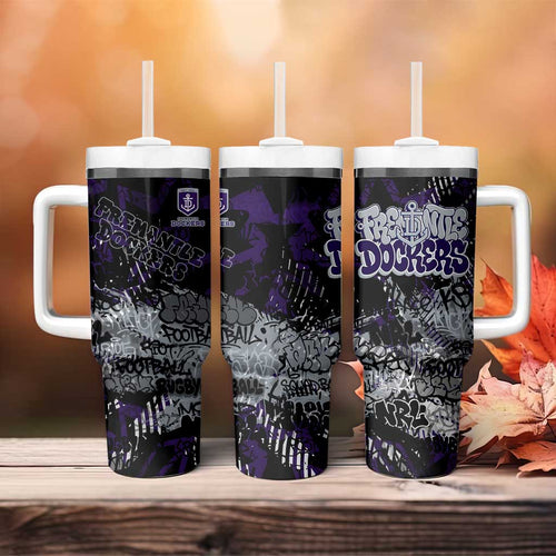 Fremantle Dockers Tumbler With Handle Urban Graffiti Street Art - Bold Abstract Spray Paint