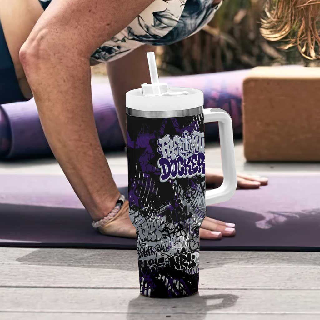 Fremantle Dockers Tumbler With Handle Urban Graffiti Street Art - Bold Abstract Spray Paint
