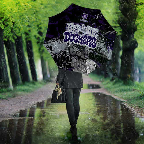 Fremantle Dockers Umbrella Urban Graffiti Street Art - Bold Abstract Spray Paint