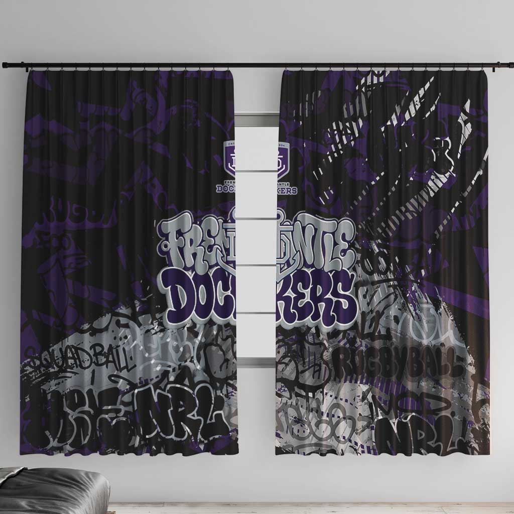 Fremantle Dockers Window Curtain Urban Graffiti Street Art - Bold Abstract Spray Paint