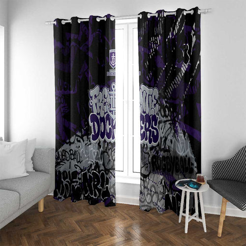 Fremantle Dockers Window Curtain Urban Graffiti Street Art - Bold Abstract Spray Paint