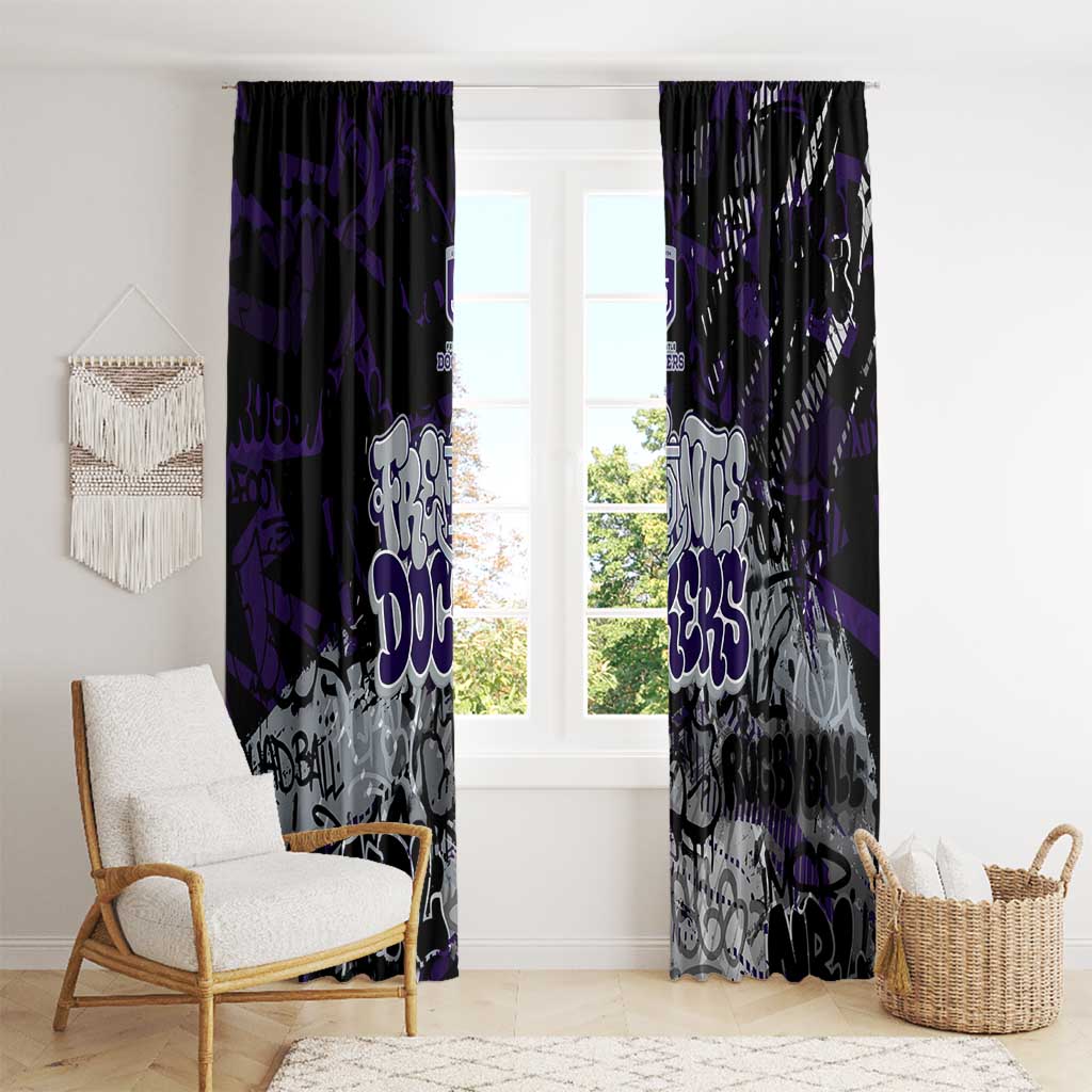 Fremantle Dockers Window Curtain Urban Graffiti Street Art - Bold Abstract Spray Paint