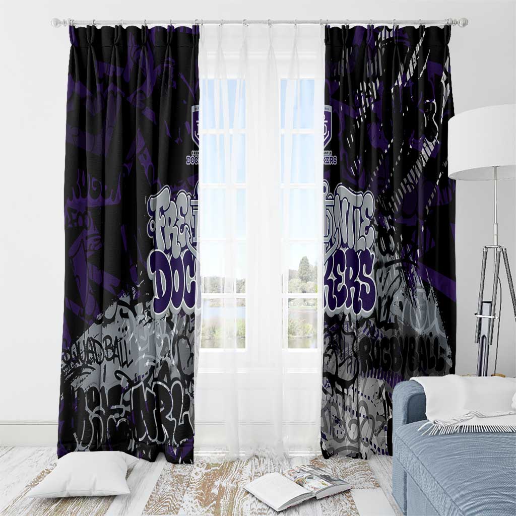 Fremantle Dockers Window Curtain Urban Graffiti Street Art - Bold Abstract Spray Paint