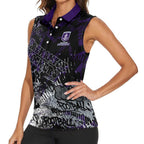 Fremantle Dockers Women Sleeveless Polo Shirt Urban Graffiti Street Art - Bold Abstract Spray Paint