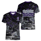 Fremantle Dockers Women V-Neck T-Shirt Urban Graffiti Street Art - Bold Abstract Spray Paint
