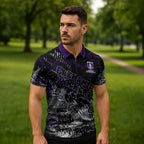 Fremantle Dockers Zipper Polo Shirt Urban Graffiti Street Art - Bold Abstract Spray Paint