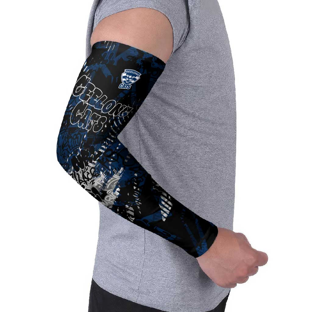 Geelong Cats Arm Sleeves Urban Graffiti Street Art - Bold Abstract Spray Paint