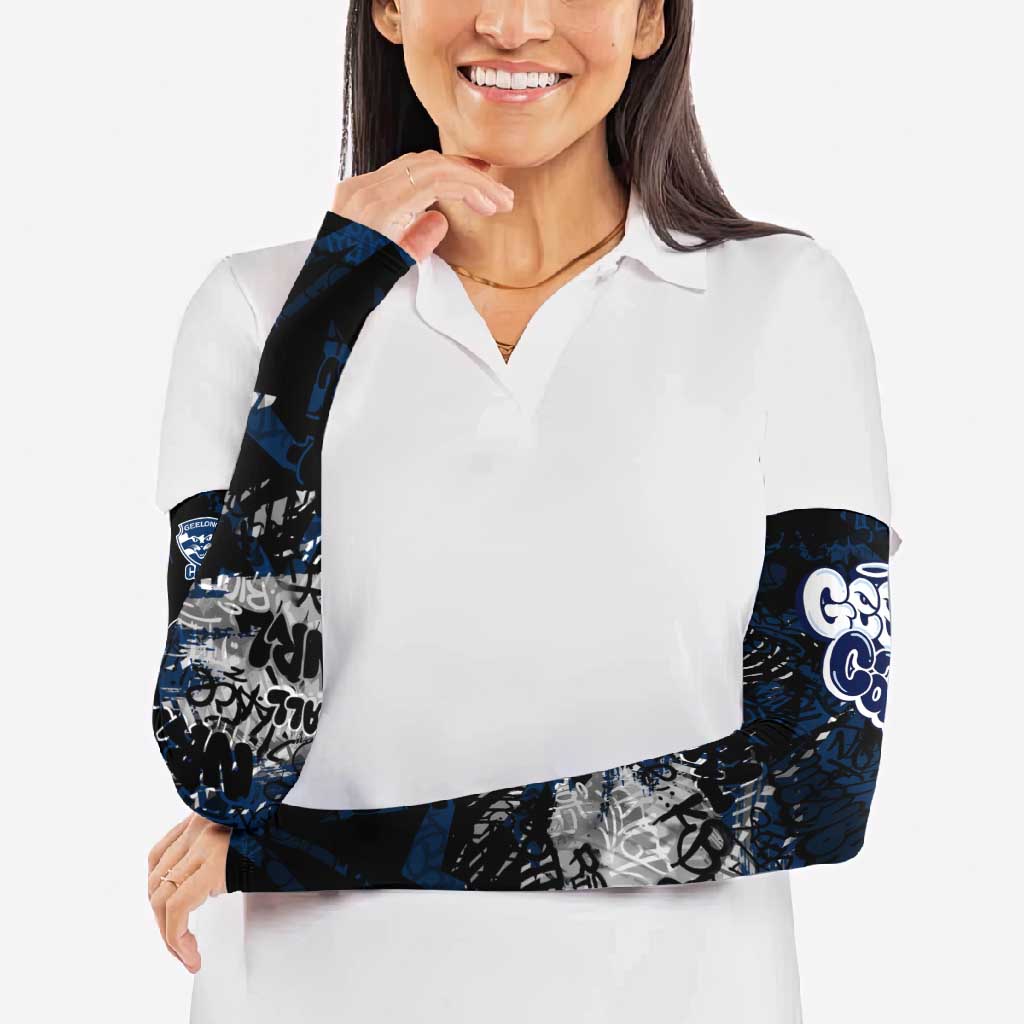 Geelong Cats Arm Sleeves Urban Graffiti Street Art - Bold Abstract Spray Paint