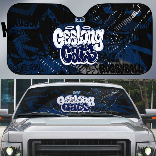 Geelong Cats Auto Sun Shade Urban Graffiti Street Art - Bold Abstract Spray Paint