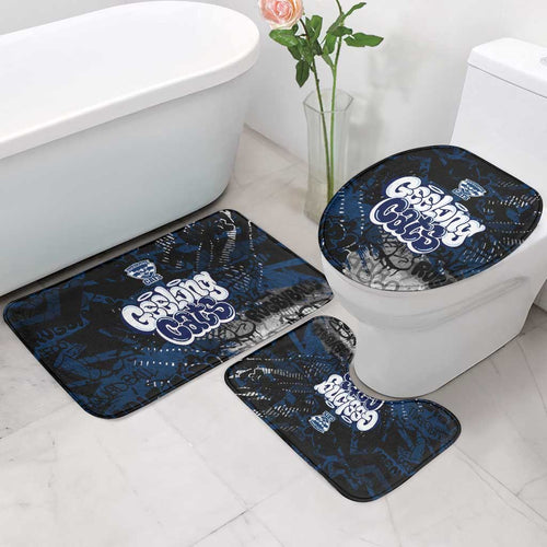 Geelong Cats Bathroom Set Urban Graffiti Street Art - Bold Abstract Spray Paint