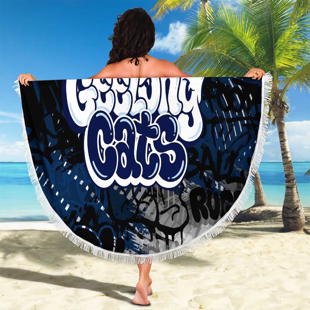 Geelong Cats Beach Blanket Urban Graffiti Street Art - Bold Abstract Spray Paint