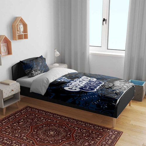 Geelong Cats Bedding Set Urban Graffiti Street Art - Bold Abstract Spray Paint