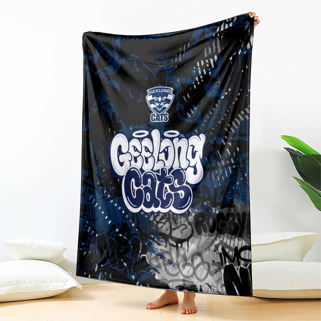 Geelong Cats Blanket Urban Graffiti Street Art - Bold Abstract Spray Paint