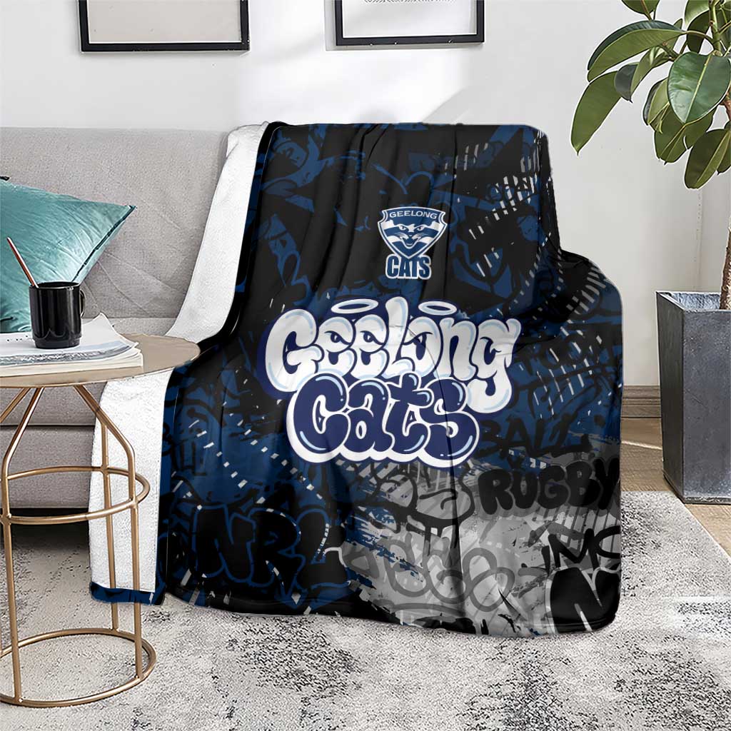 Geelong Cats Blanket Urban Graffiti Street Art - Bold Abstract Spray Paint