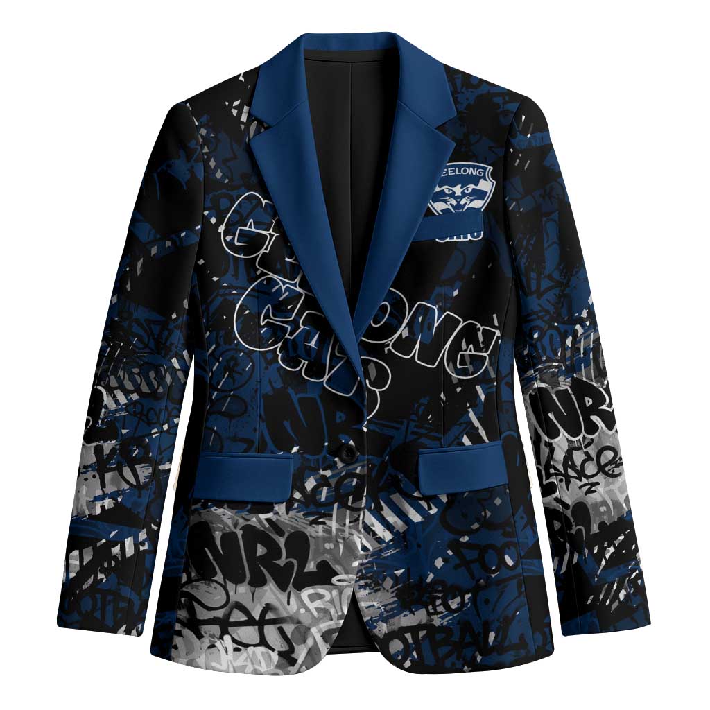 Geelong Cats Blazer Urban Graffiti Street Art - Bold Abstract Spray Paint