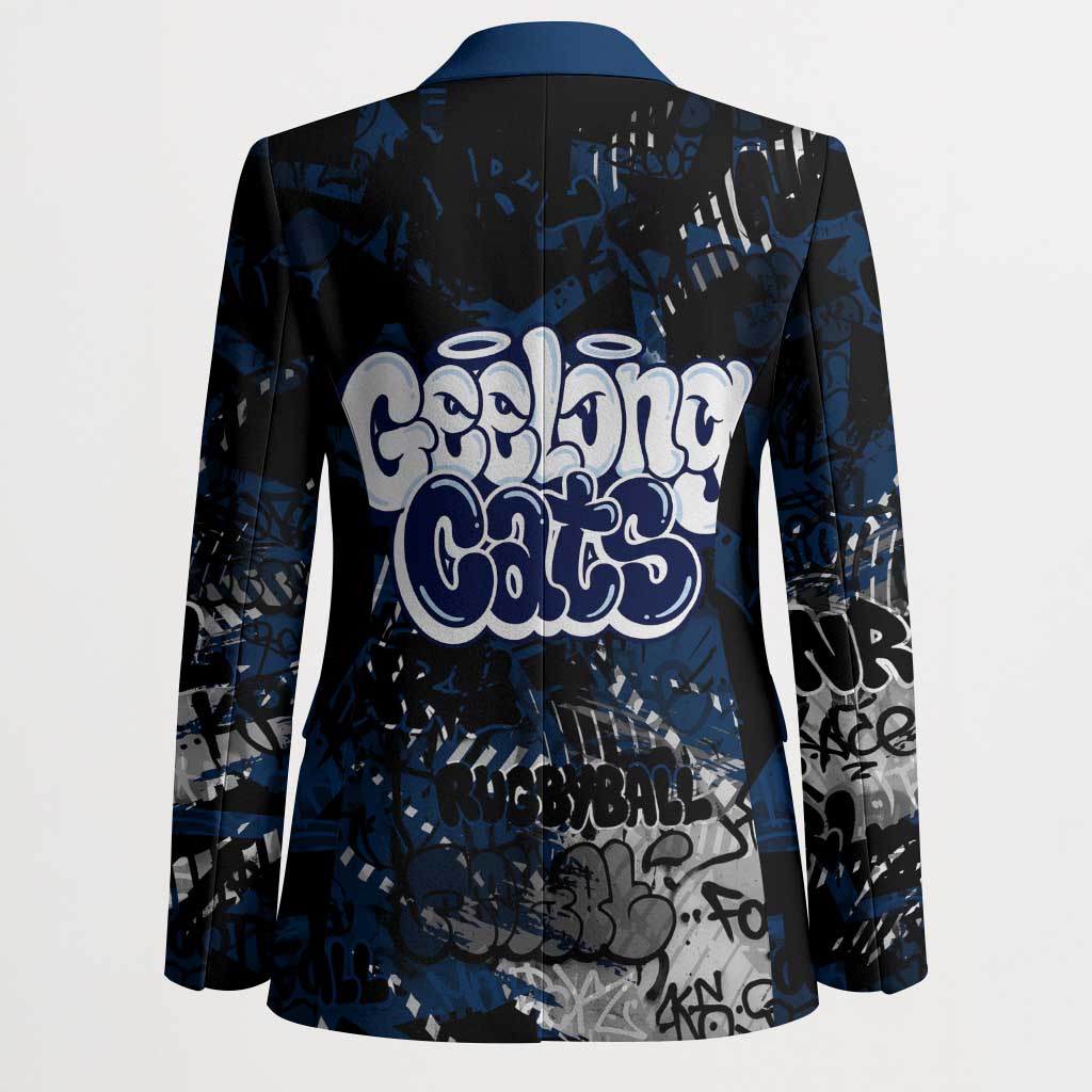 Geelong Cats Blazer Urban Graffiti Street Art - Bold Abstract Spray Paint