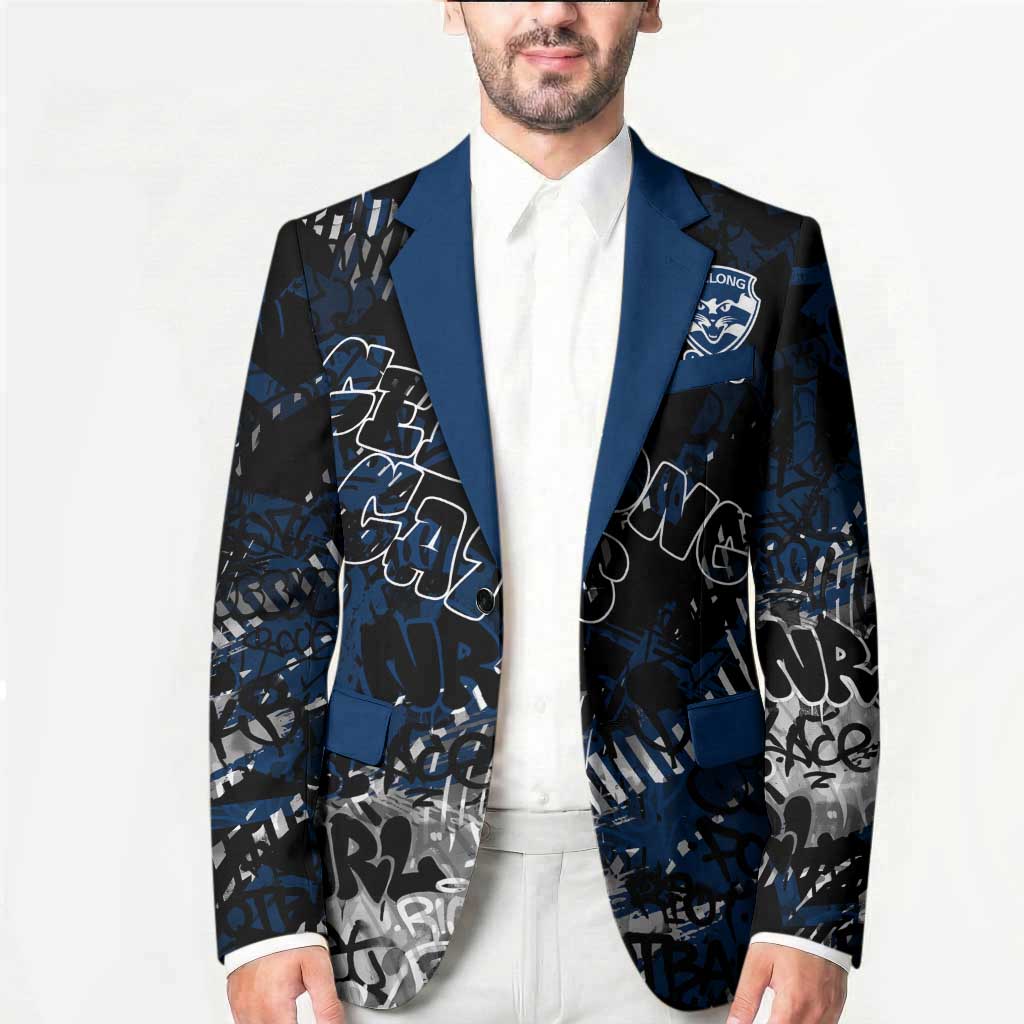 Geelong Cats Blazer Urban Graffiti Street Art - Bold Abstract Spray Paint