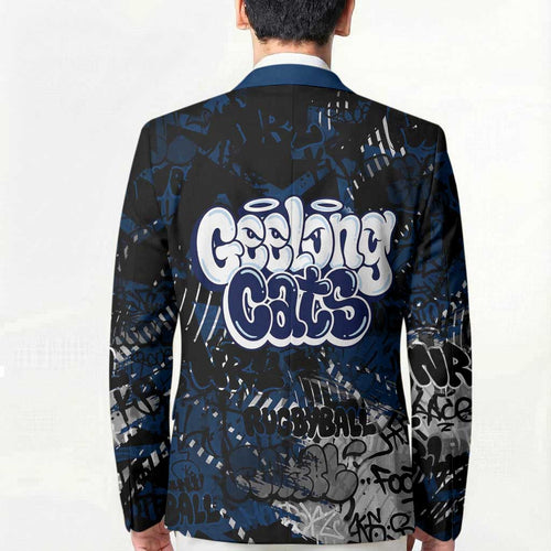 Geelong Cats Blazer Urban Graffiti Street Art - Bold Abstract Spray Paint
