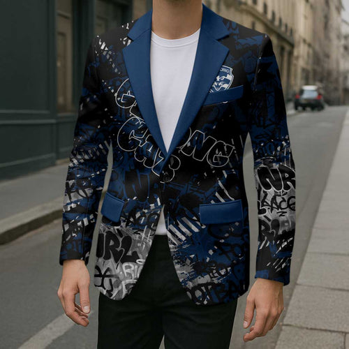 Geelong Cats Blazer Urban Graffiti Street Art - Bold Abstract Spray Paint