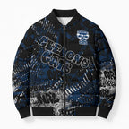 Geelong Cats Bomber Puffer Jacket Urban Graffiti Street Art - Bold Abstract Spray Paint