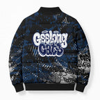 Geelong Cats Bomber Puffer Jacket Urban Graffiti Street Art - Bold Abstract Spray Paint