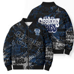 Geelong Cats Bomber Puffer Jacket Urban Graffiti Street Art - Bold Abstract Spray Paint