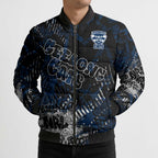 Geelong Cats Bomber Puffer Jacket Urban Graffiti Street Art - Bold Abstract Spray Paint