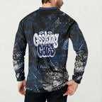 Geelong Cats Button Sweatshirt Urban Graffiti Street Art - Bold Abstract Spray Paint