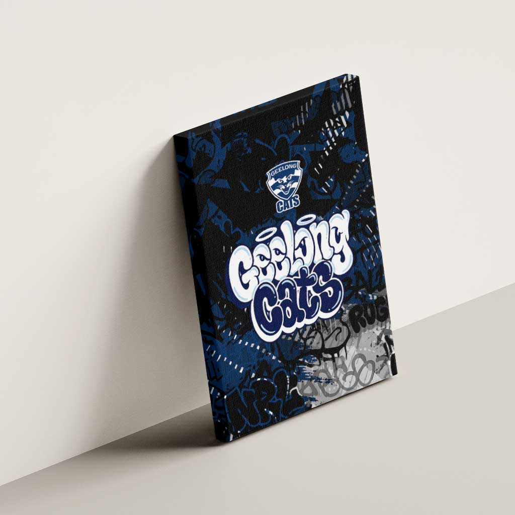 Geelong Cats Canvas Wall Art Urban Graffiti Street Art - Bold Abstract Spray Paint