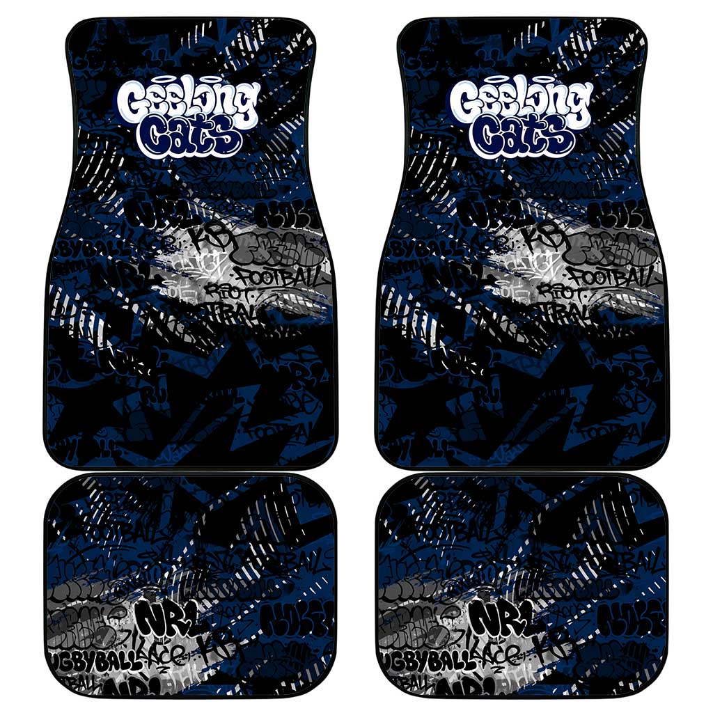Geelong Cats Car Mats Urban Graffiti Street Art - Bold Abstract Spray Paint