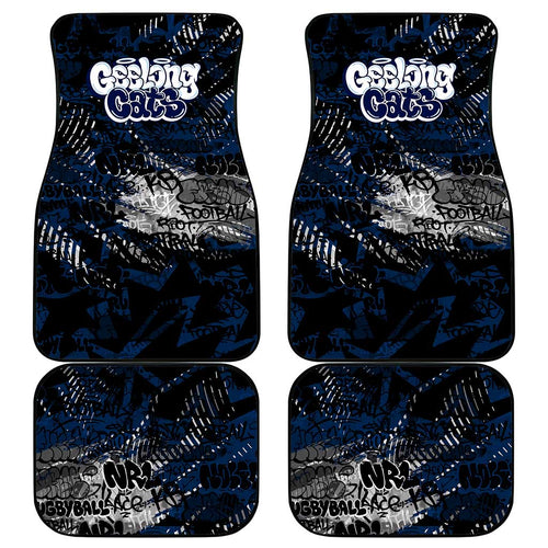 Geelong Cats Car Mats Urban Graffiti Street Art - Bold Abstract Spray Paint