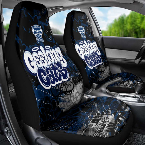 Geelong Cats Car Seat Cover Urban Graffiti Street Art - Bold Abstract Spray Paint