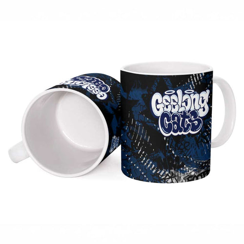 Geelong Cats Ceramic Mug Urban Graffiti Street Art - Bold Abstract Spray Paint